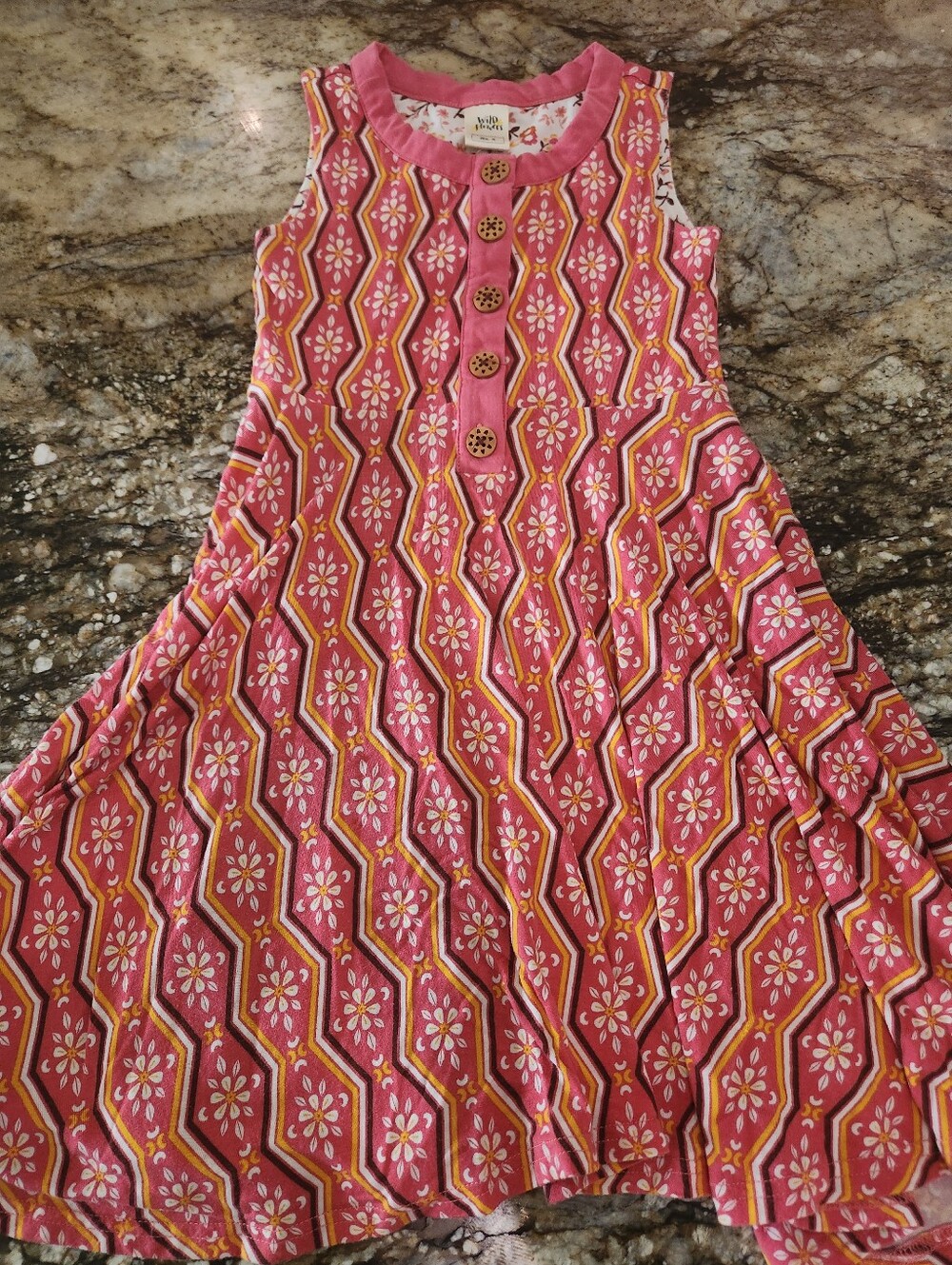 Wildflowers Pink and Yellow Floral Knit Dress